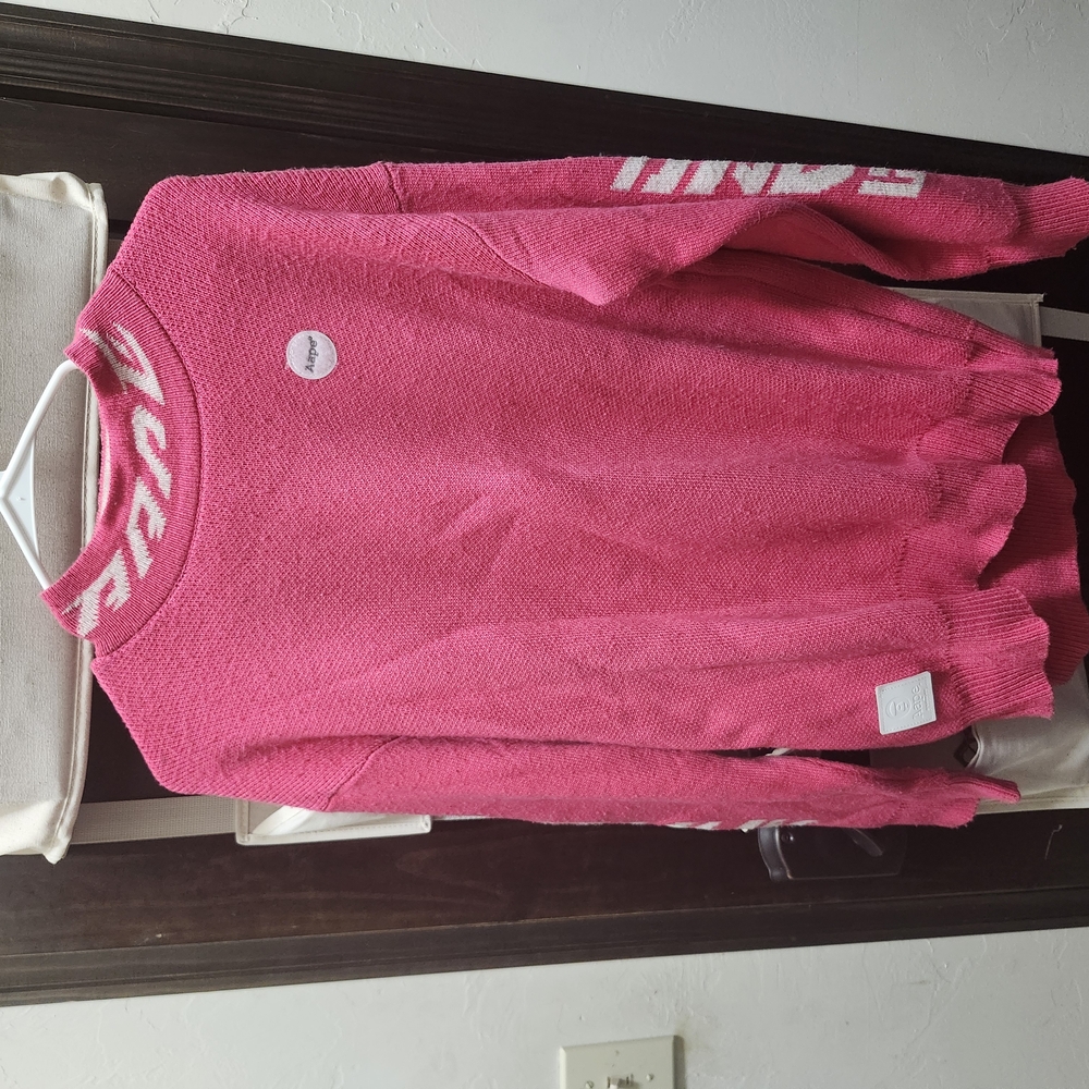BAPE BY A BATHING APE PINK KNIT SWEATER MENS XS/WOMENS M UNISEX STYLE/SIZING
